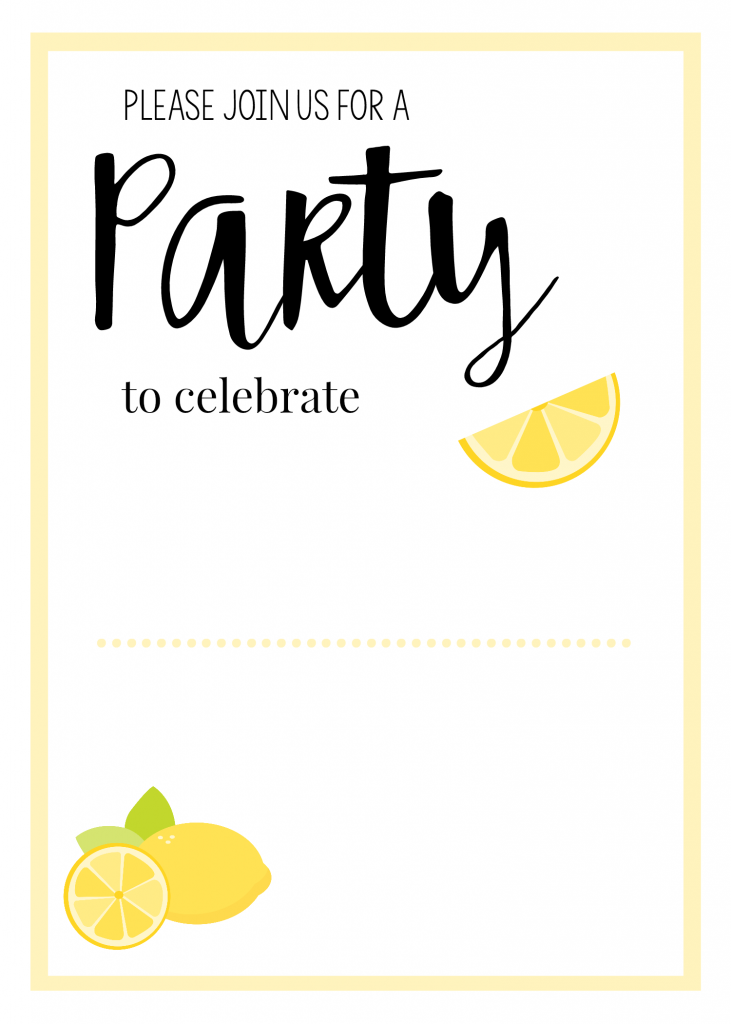 Lemon Themed Shower Invitations & Printables FunSquared