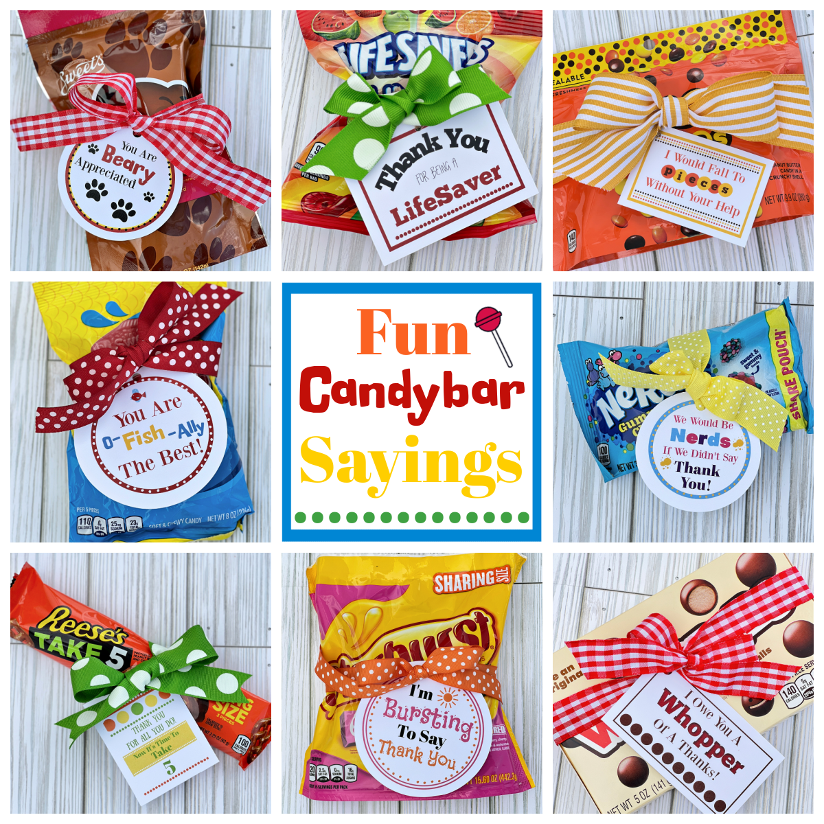 Clever Candy Puns with Printable Tags – Fun-Squared