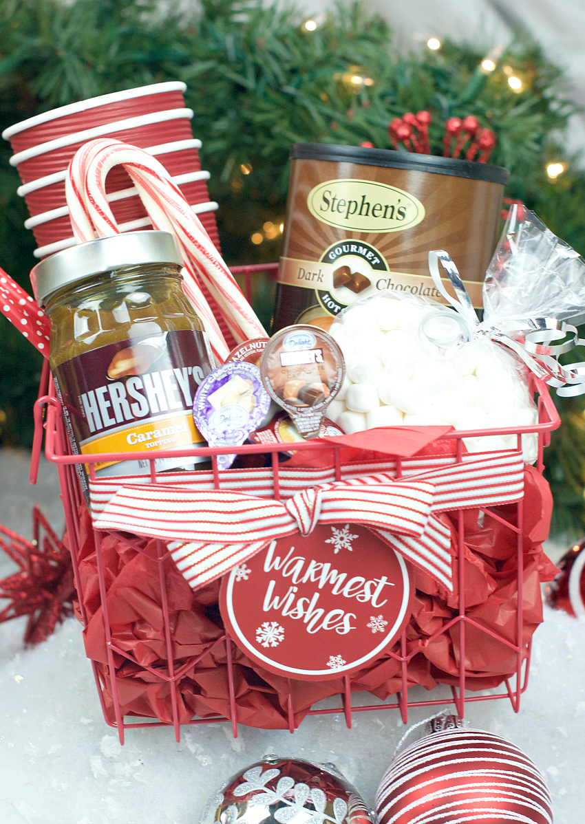 Hot Chocolate Gift Basket for Christmas