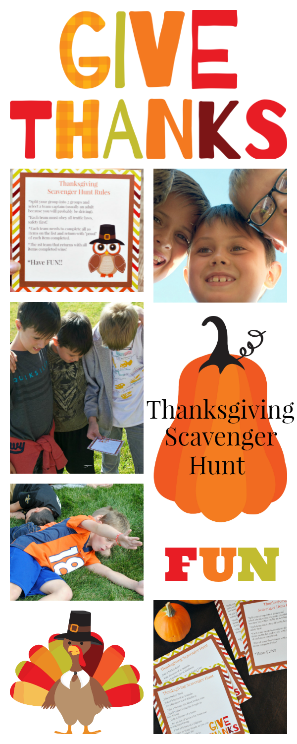 Thanksgiving Family Games to Play-Thanksgiving Scavenger Hunt. This is such a fun way to spend family time on Thanksgiving. Fun for the whole family. #Thanksgivingfun #scavengerhunt #funfamiliygame #familytime #thanksgivinggames