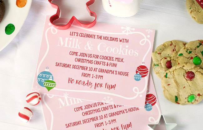 Cookies for Santa Party Invitations