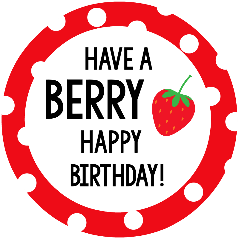 Berry Happy Birthday Tag
