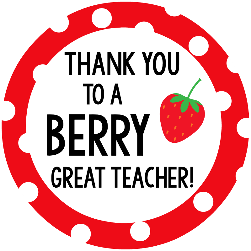 Berry Teacher Gift Tag