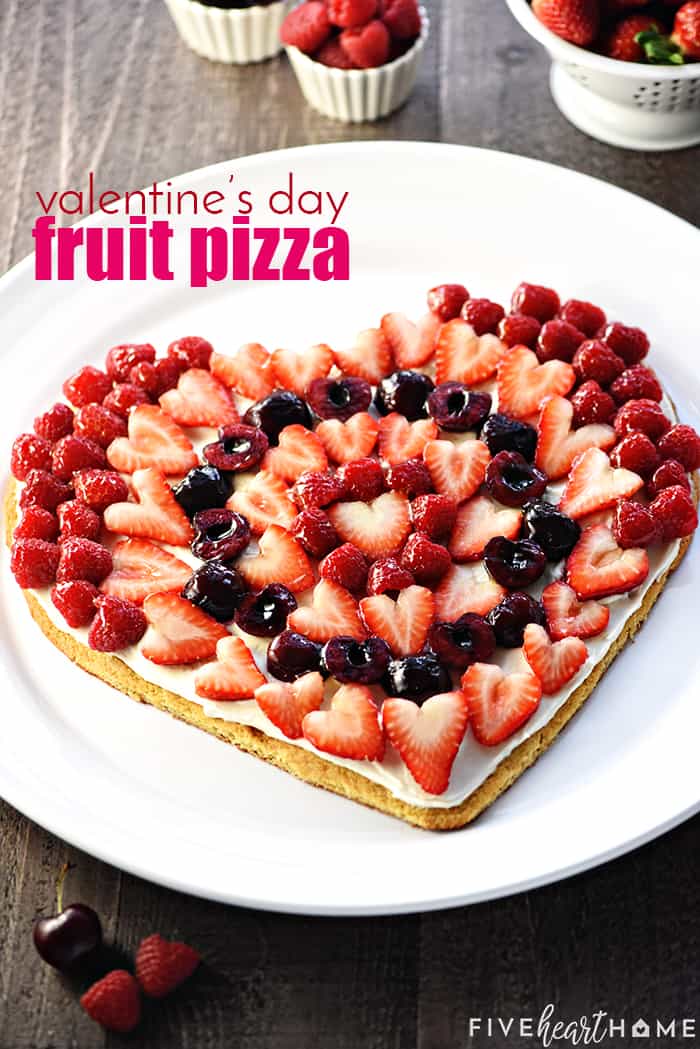 Heart Shaped Fruit Pizza