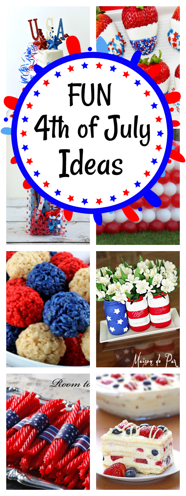 Fun 4th of July Party Ideas. Whether you're looking for food or favors, decor or games, these 4th of July party ideas will have you throwing the best bash in town! #4thofJuly #patriotic #independenceday