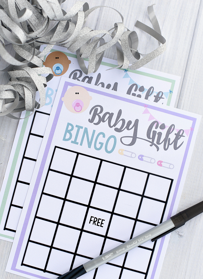 Free Printable Baby Shower Bingo Game Cards