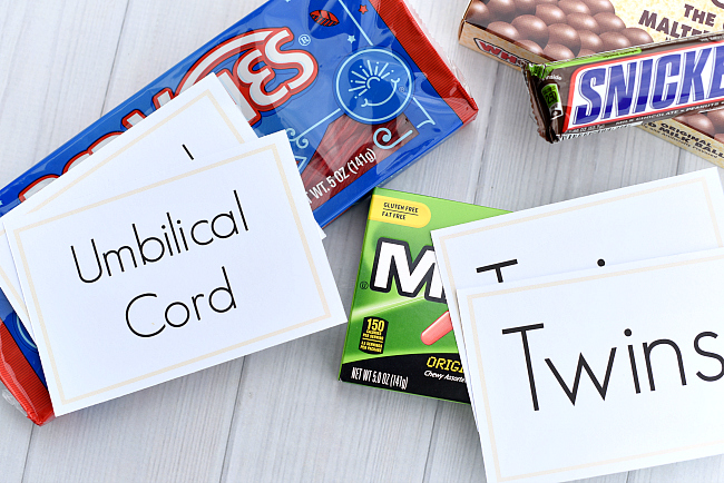 Baby Shower Candy Bar Matching Game