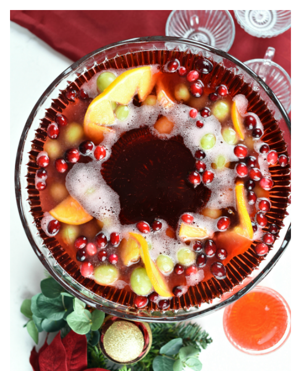 Holiday Punch Bowl Ice Ring-A fun addition to all of your holiday parties. Great for Christmas or New Year's. 