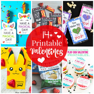 14 Free Cute Printable Valentines for Class