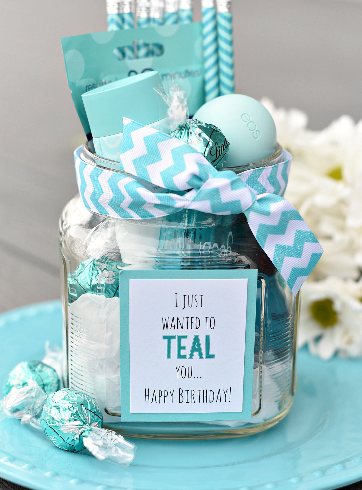 teal birthday gift idea for friends – fun-squared