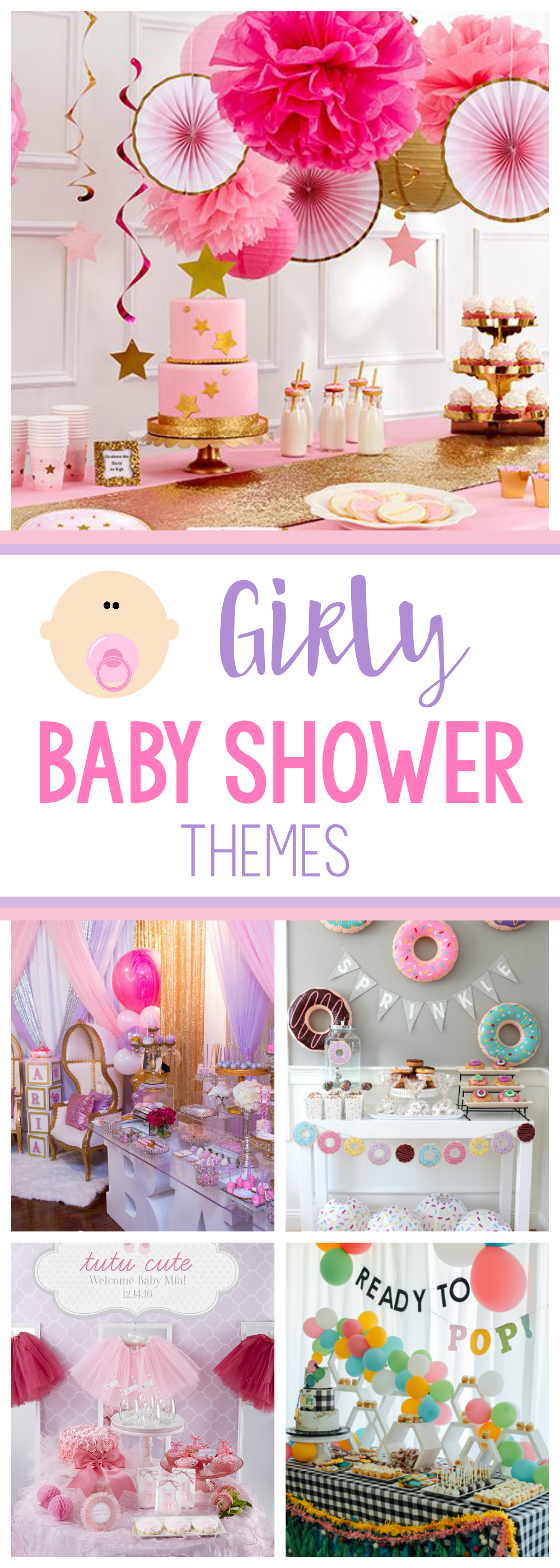 Cute Girl Baby Shower Themes and Ideas-If you're throwing a baby shower and looking for fun baby shower ideas, these themes are full of cute things to do! #babyshower #babyshowerideas #babyshowerthemes