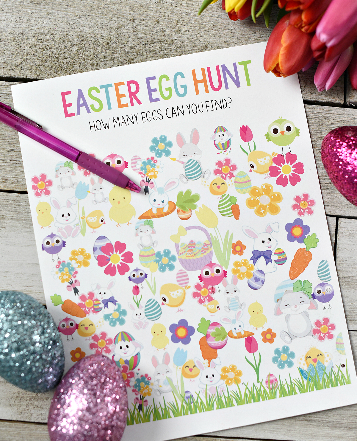 Printable Easter Egg Hunt Game for Preschoolers