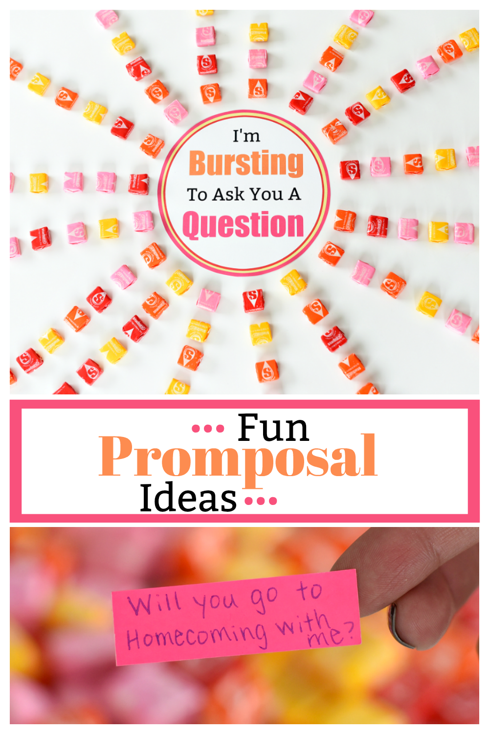 Fun Prom and Homecoming proposal idea. Ask your date to big dance with this fun Starburst promposal. #Prom #homecoming #promposal #promproposal #danceinvitation