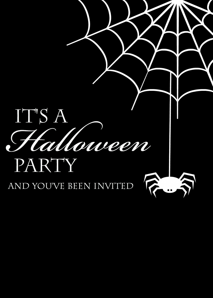 Halloween Spider Invitations