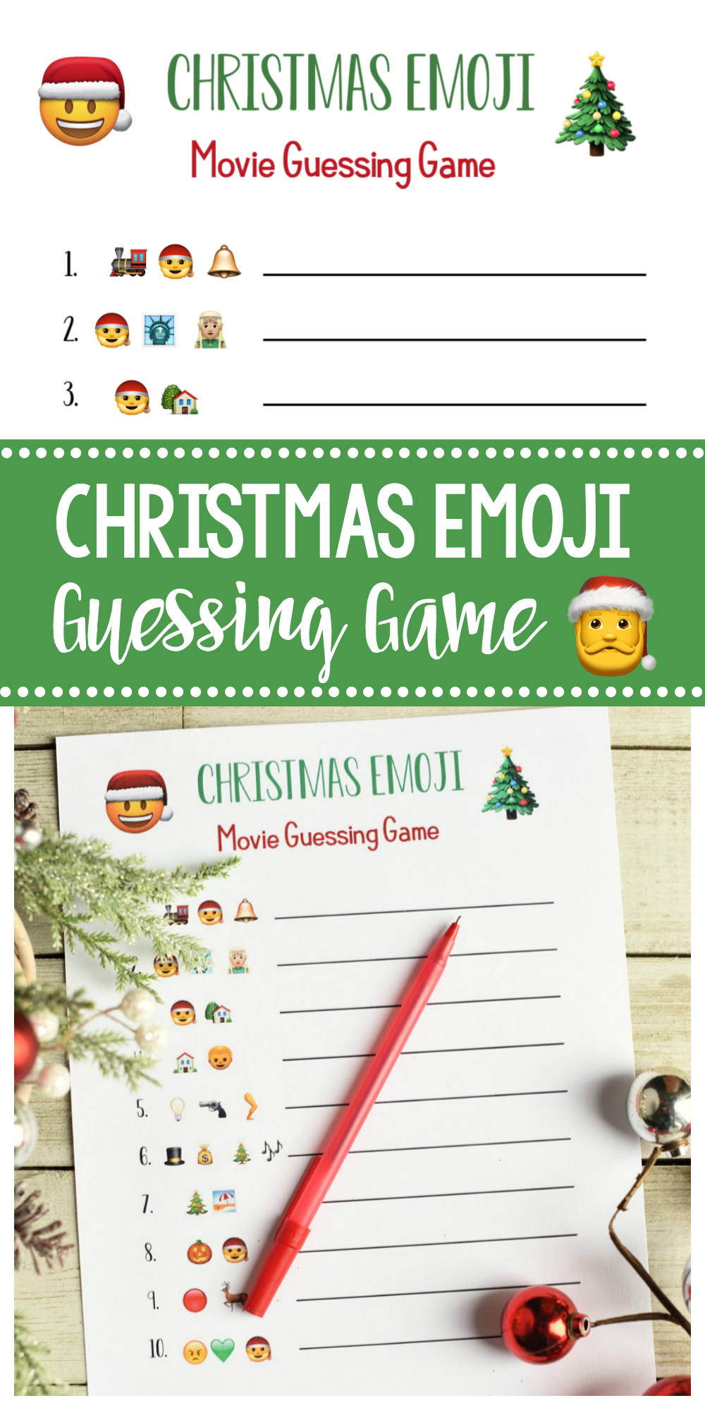 Christmas Emoji Game Printable - Printable World Holiday