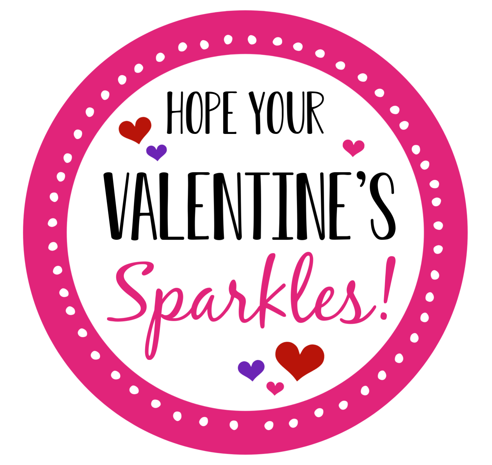 Galentine's Sparkle Gift Tag