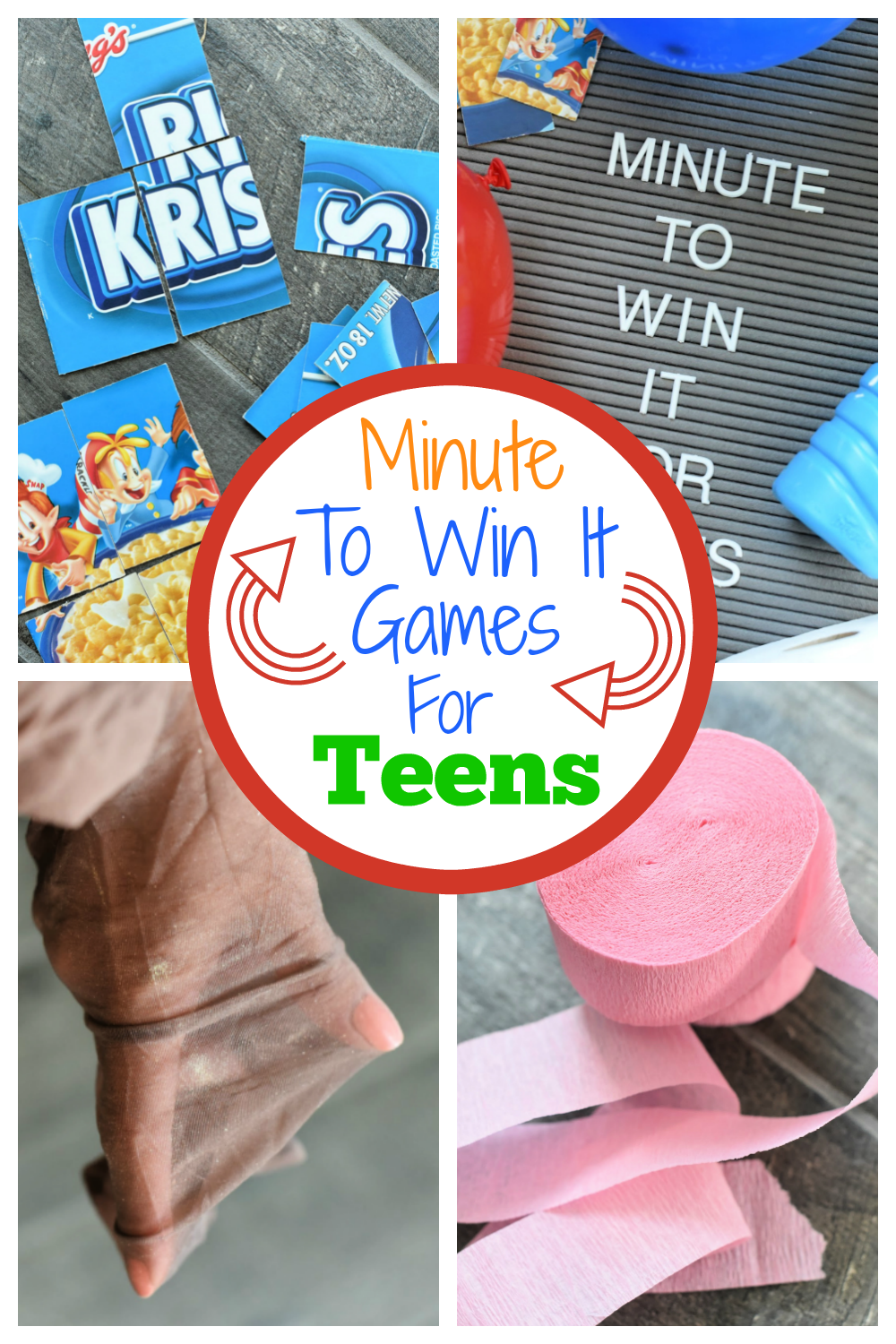 Minute to Win it Games for Teens. Fun party games for teens for your next party! #minutetowinit #teenparty #partygames #teenpartygames