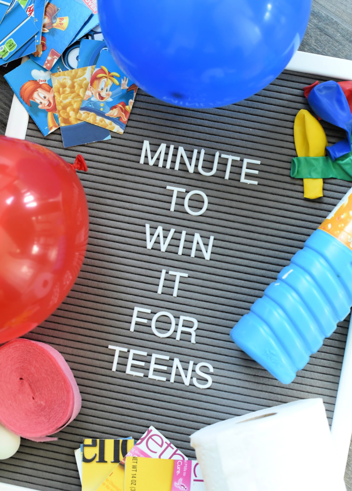 Minute to win it games for teens-These fun minute to win it games are great for teens, preteens, kids or even adults. They are easy to pull off and are creative and fun! #partygames #games #minutetowinit #birthdaygame #party