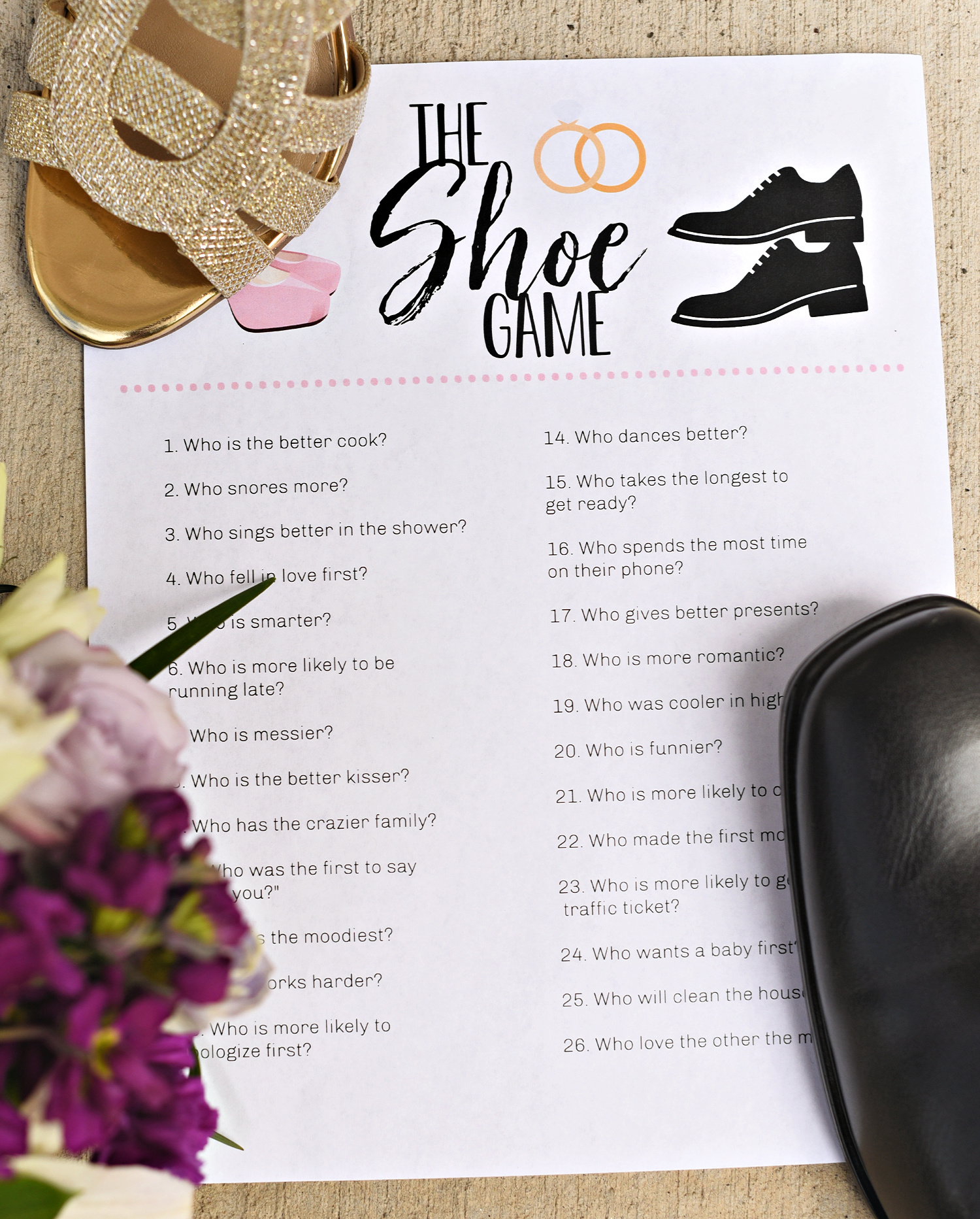 The Wedding Shoe Game