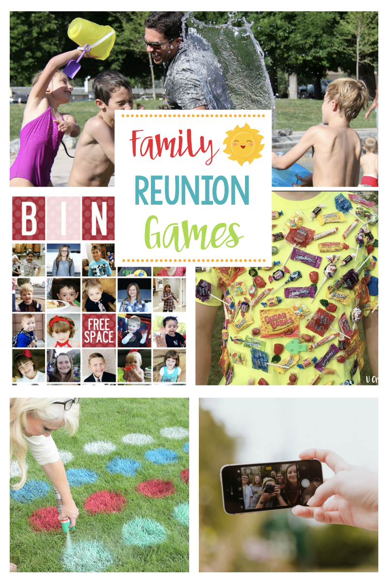 Family Reunion Games to play-great for all ages and for big groups or small. Family games that everyone will love! #familyreunion #familygames #games #gamesforgroups