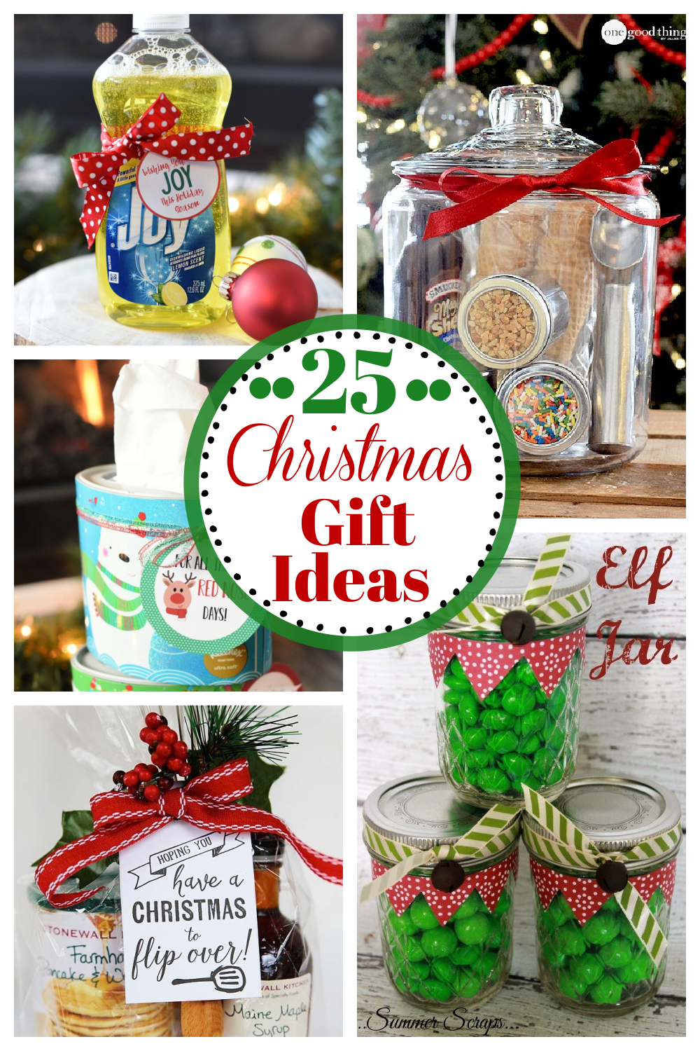 25 Christmas Gift Ideas. Fun gifts for friends and neighbors with printable tags. #neighborgifts #fungiftideas 