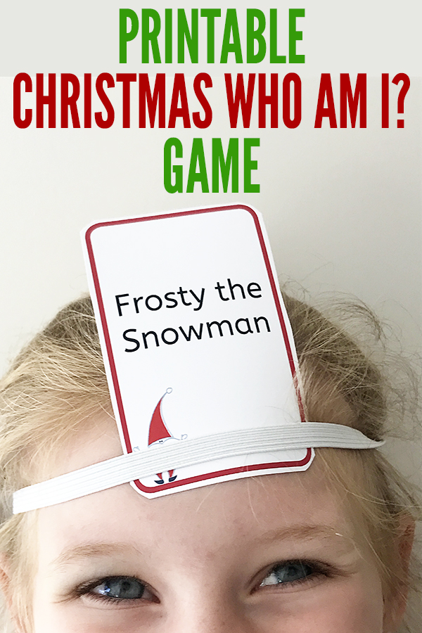 Christmas "Who am I" game for your party!