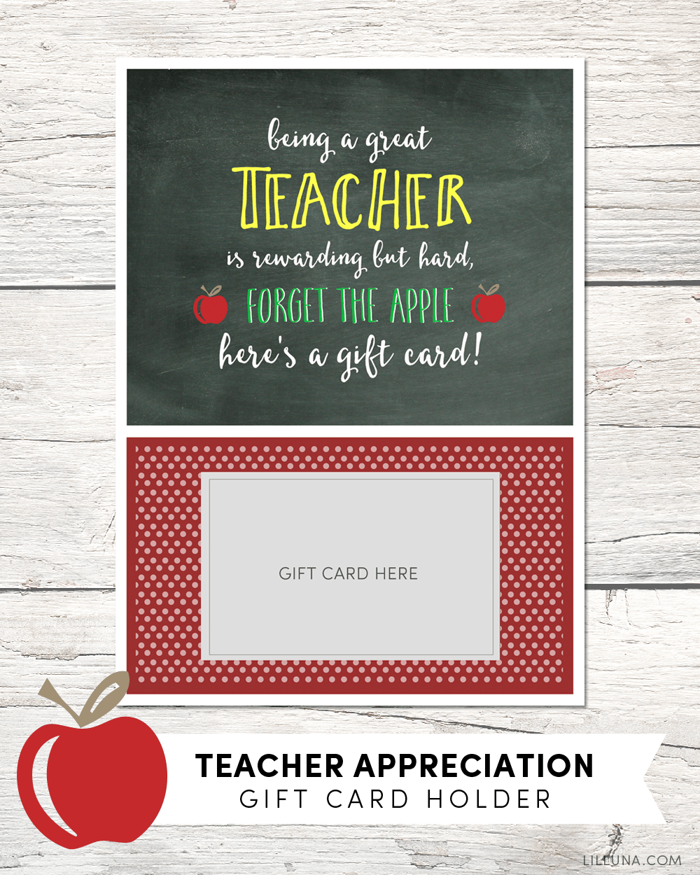 Gift Card Holder for Teachers