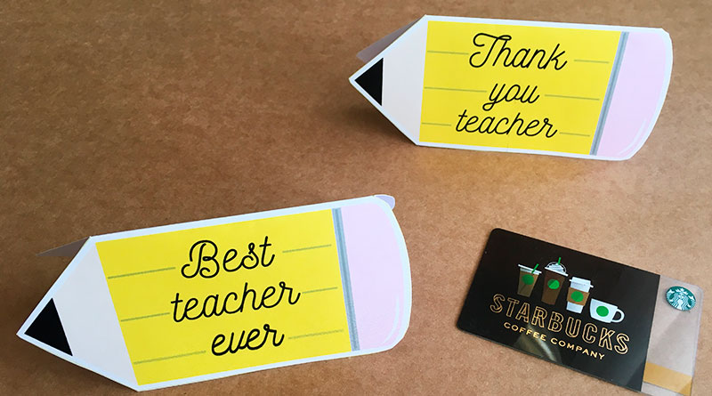 Teacher Gift carder Holder