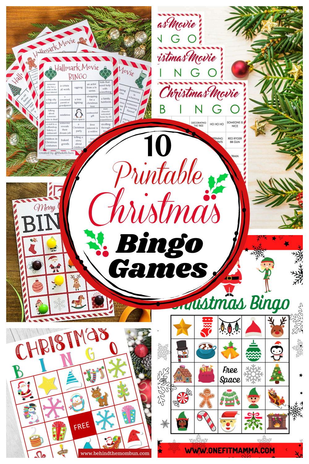 10 Free Printable Christmas Bingo. These 10 fun bingo boards are perfect for your next Christmas party. And the best part is that they are free and easy to print. #Christmasbingo #Christmasbingogames #printablebingoboards
