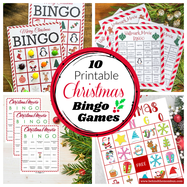 10 Free Printable Christmas Bingo Games – Fun-Squared