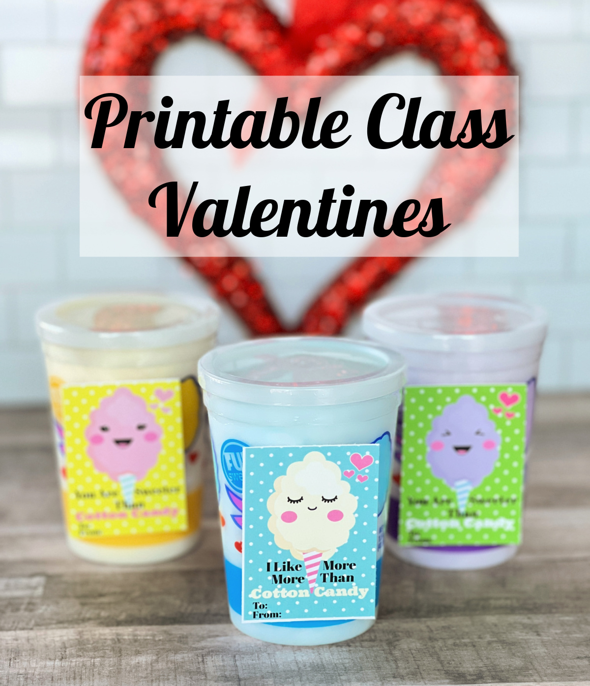Cotton Candy Classroom Valentine Idea