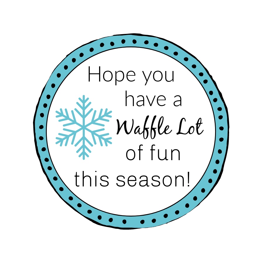 Blue Waffle Themed Christmas Gift Tag